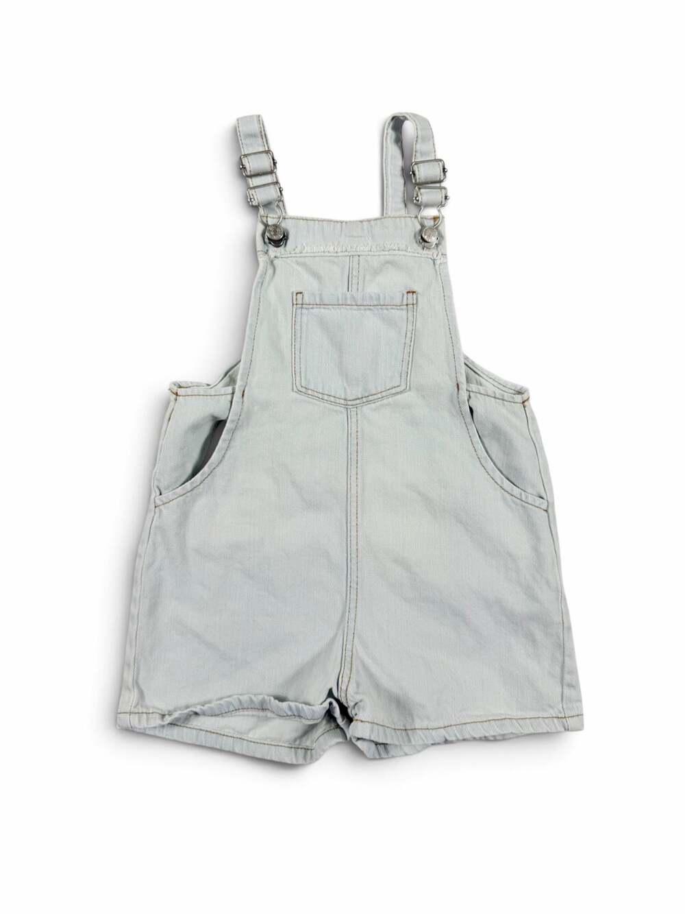 Zara Girls Denim Short Overalls Light Wash Size 4-5